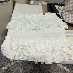 White ruffle skirt - princess Polly